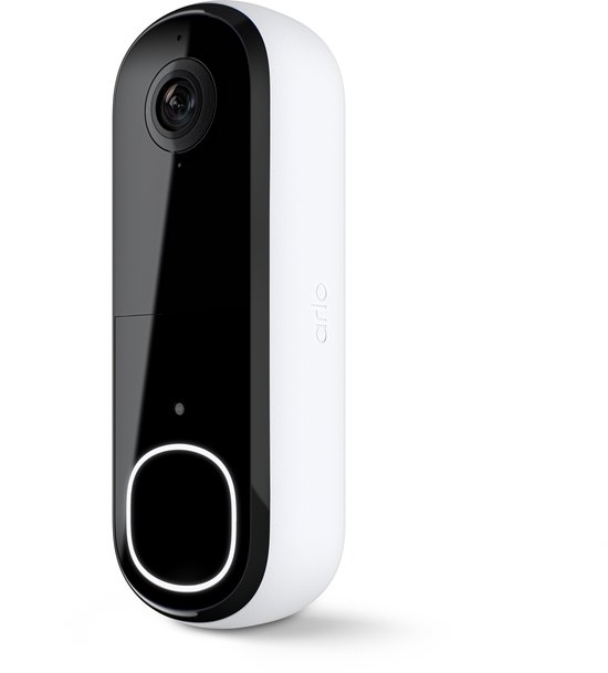 Arlo HD draadloze video deurbel met camera, 1 deurbel, wit