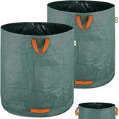 Tuinafvalzak, 2 x 500 liter, belastbaar tot 50 kg, stabiel, robuust, afwasbaar, tuintas, bladzak