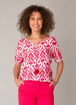 YEST Icey Essential Tops - Spice Red/Multi colo - maat 46