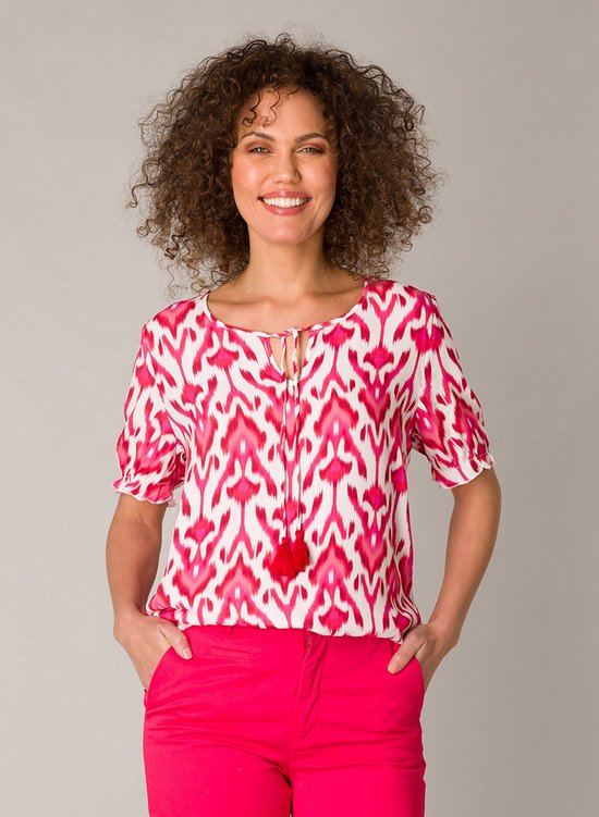 YEST Icey Essential Tops - Spice Red/Multi colo - maat 46