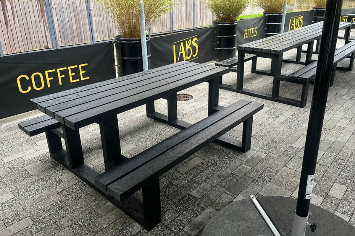 Rockwood® Picknicktafel Beuk - Zwaar Kunststof - Ural Black 1.80m