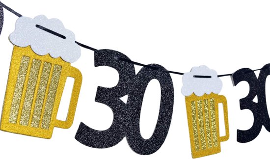 30 jaar verjaardag versiering - 30 Jaar Feest Verjaardag Versiering Set 52-delig - Happy Birthday Slinger & Ballonnen - Decoratie Man Vrouw - Rose goud en Wit - Gallant & More