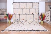 Origineel Marokkaans handgeweven tapijt ''Beni Ourain'' - 300 x 200 cm - Handgeknoopt vloerkleed - Gekleurd met leuke stippen