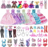 Poppenkleding en accessoires,set van 32 stuks,Barbie kleding 2 modejurken,2 top & broek,2 feestjurken,2 bikini‘s,10 schoenen,10 tas, 12 sierandenaccessoires voor 11,5 inch meisjespop