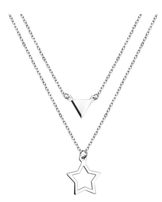 SOFIA MILANI - Damesketting van 925 sterling zilver - met hanger in de vorm van een berg, Kostbaar metaal