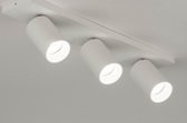 Lumidora Opbouwspot 73232 - DANI - 3 Lichts - GU10 - Wit - Metaal - Badkamerlamp - IP21