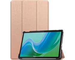 Hoesje Geschikt voor Lenovo Tab M11 (11 inch) - Dun & Stevig - Trifold Bookcase - Hard Cover - Hardcover Book Case - Tablet Hoes - Rosé goud