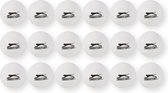 Set van 18 Witte Tafeltennisballen - Professioneel Uitgevoerd - Voor Buiten en Binnen - Fijn Gepolijst - 3 Ster Kwaliteit - Ideaal voor Tafeltennis en Beerpong - Diameter ~4 cm