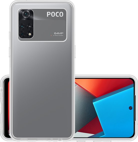 Coque Compatible avec Poco M4 Pro 4G Coque Arrière en Siliconen - Transparente