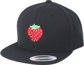 Hatstore- Kids Strawberry Black Snapback - Kiddo Cap Cap