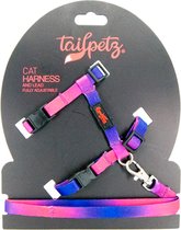 Tailpetz | Cat Harness & Lead -Bavel| Kattentuigje en lijn - One Size Fully Adjustable - Set voor Katten - Kattenharnas - Kattentuig - Kat - Harnas - collar - tuig