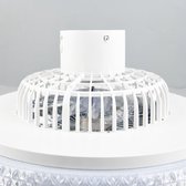 Ventilateur de plafond Asli avec éclairage - Ø60cm - 3 vitesses - Télécommande - Chrome