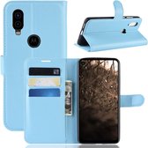 Motorola One Vision Hoesje - Book Case - Lichtblauw