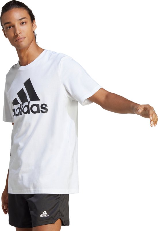 T-shirt adidas Sportswear Essentials Big Jersey Big Logo - Homme - Wit- S