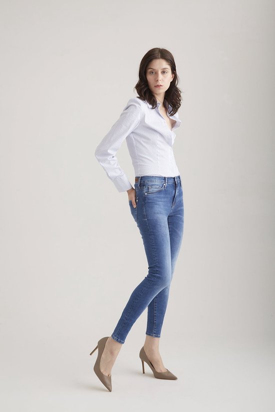 COJ - Sophia - Dames Skinny Jeans - Blue Vintage