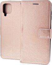 Bookcase Geschikt voor: Samsung Galaxy A12 - Rose Goud - portemonnee hoesje
