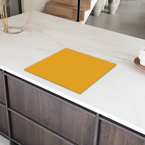 KitchenYeah® Inductie beschermer 60x52 cm - Okergeel - Herfst - Interieur - Kookplaataccessoires - Afdekplaat voor kookplaat - Inductiebeschermer - Inductiemat - Inductieplaat mat
