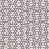 Grafisch behang Profhome 377077-GU vliesbehang glad met geometrische vormen mat roze grijs wit 5,33 m2