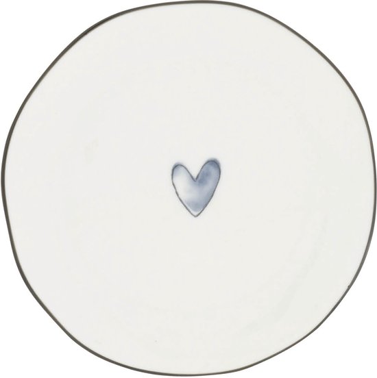 Bastion Collections - Side plate - iris blue heart