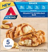 Atkins | Snack Bar | Peanutty Overload | Doos | 5 x 42 g