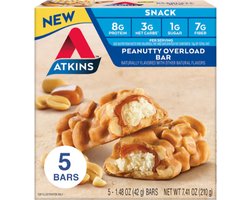 Atkins | Snack Bar | Peanutty Overload | Doos | 5 x 42g