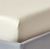 Homescapes hoeslaken crème 100% biologisch katoen, 90 x 190 cm
