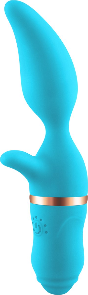 Goedkoopste Cupitoys® Tarzan vibrator mangovorm - 19,8cm - Blauw - 7 standen - Vibrators voor vrouwen en mannen - Sex toys voor vrouwen en mannen