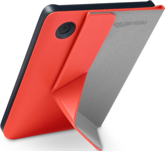 Kobo Clara Colour / BW Hoes voor eReader - SleepCover - Rood - Ingebouwde standaard van Kobo — afbeelding 2