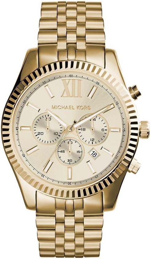 Michael Kors - Heren Horloge - Goud | bol.com