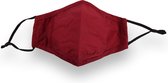 Elegante 100% Katoen Mondkapjes - Rood - Niet-Medisch - Comfortabel - Wasbaar - Voor Dames & Heren