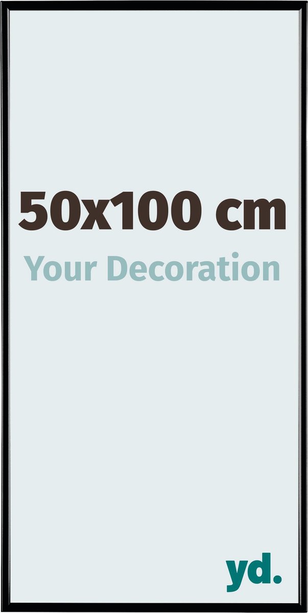 yd. Your Decoration - Fotolijst 50x100 cm - Kunststof - Zwart Hoogglans - Evry