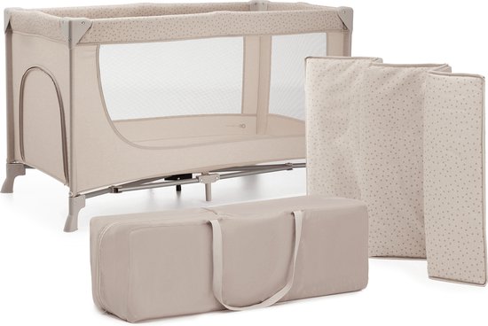 Kinderkraft JOY 2 - Reisbed 2-in-1 - Voor baby's tot 25 kg - Snel en eenvoudig inklapbaar - Beige