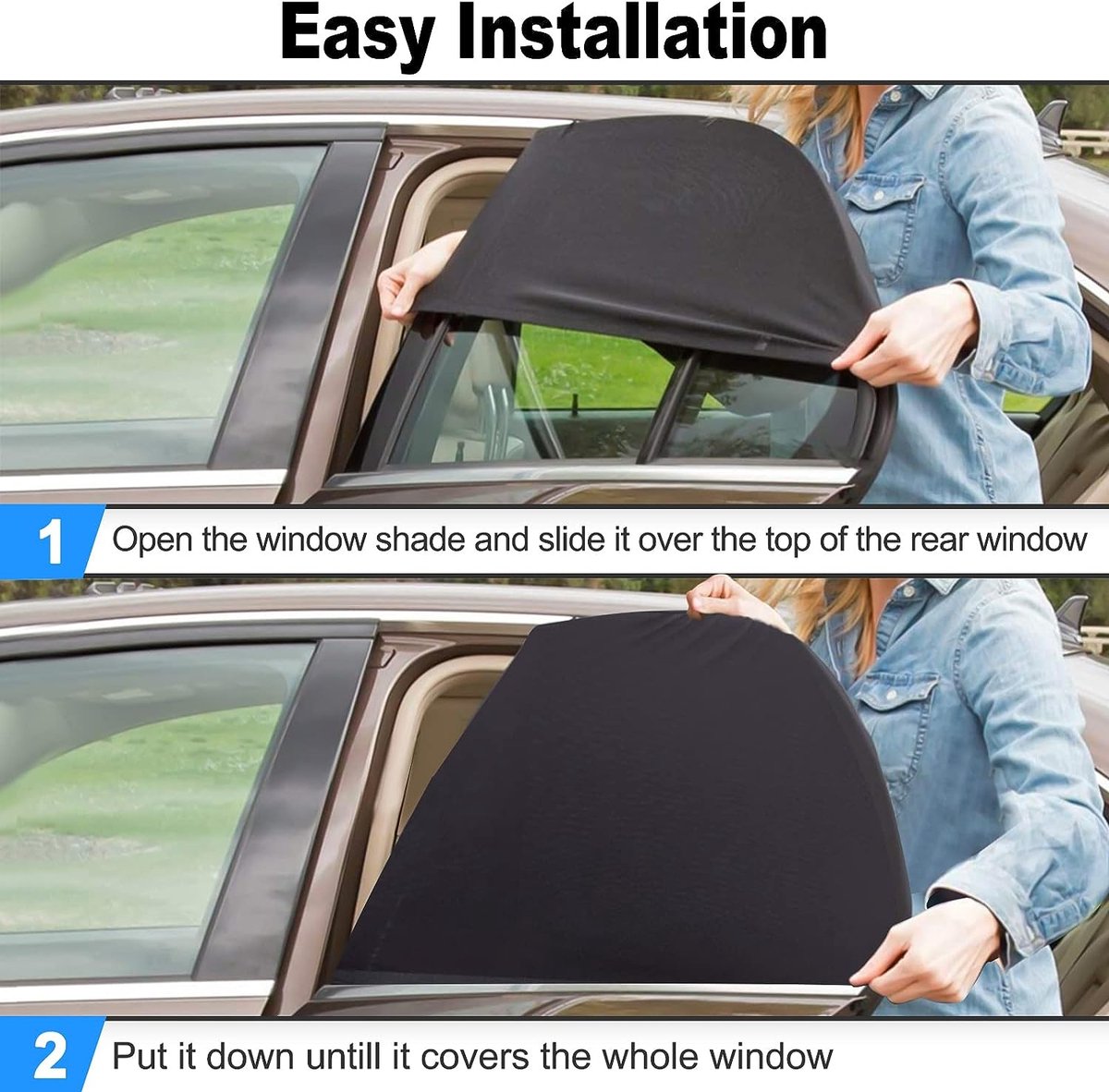 Cool voorruitzonnescherm, intrekbaar zonnescherm voor auto, autoruitschaduw voorruit achter met dubbele zuignappen(80cm) kopen vanaf een prijs van 6.09