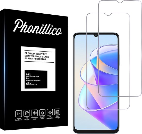 Honor X7A - 2 pièces Verre de protection Protecteur d'écran en verre Film protecteur d'écran en verre transparent