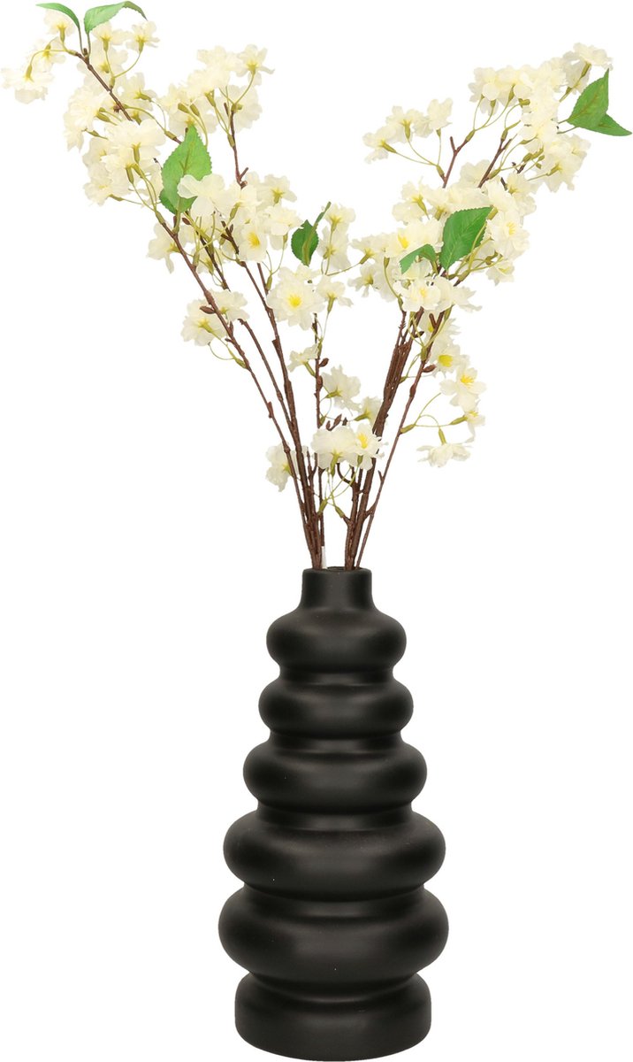Emerald Kunstbloem Pruimen bloesem - 88 cm - wit - Kunst zijdebloemen
