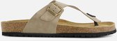 Outfielder Slippers taupe Suede - Maat 40