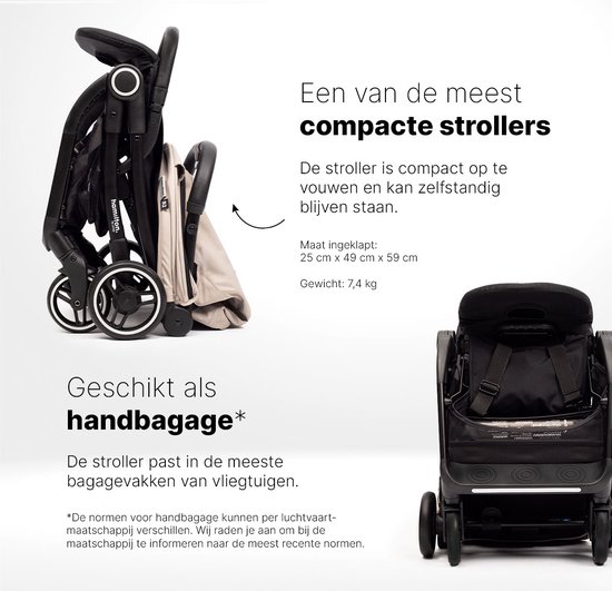 Hamilton by Yoop S2 Lichtgewicht Buggy - MagicFold™ Technologie - Tot 22 kg - Kinderwagen inclusief Reisband en Bekerhouder - Compact, Verstelbaar, Opvouwbaar en Inklapbaar - Plooibuggy Baby - Kaki van Hamilton — afbeelding 2