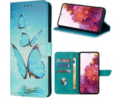 Geschikt voor Samsung Galaxy S23 Plus hoesje - Solidenz bookcase - Telefoonhoesje S23 Plus - Cover Hoes - Vlinders hoesje - Cover Hoesje met vlinders - Met Pasjeshouder - Vlinders