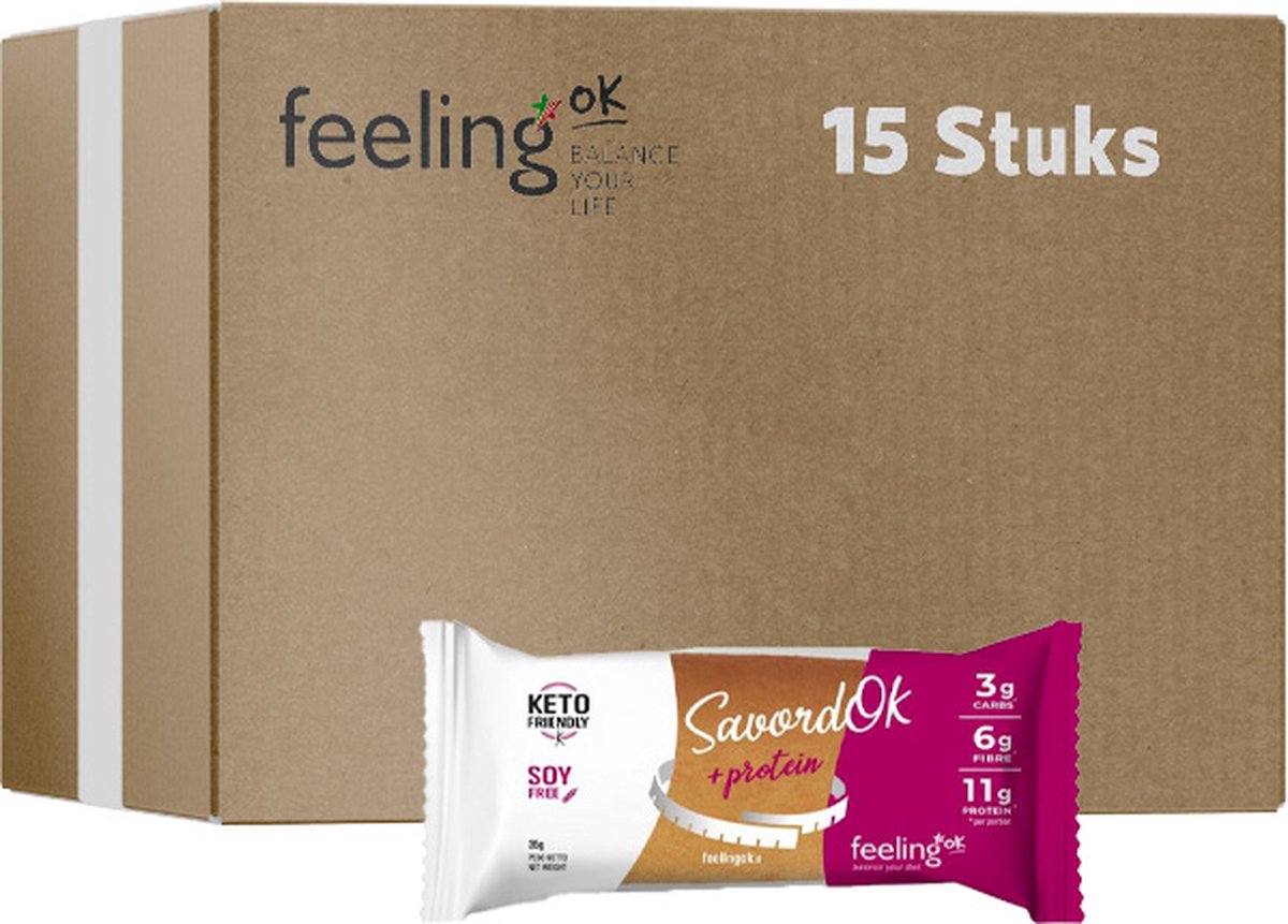 Feeling OK Savoiardo Hazelnoot - Voordeelpakket - 15 x 35 gram