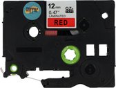 Dappaz - Brother Labeltape TZe-431 Compatible - Zwart op ROOD - 12 mm x 8 m - Geschikt voor Brother P-Touch Labelprinter - tze431 - 1 stuks