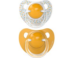 Suavinex Dreams Flat Duo Yellow 6-18m 2 stuks Silicone Fopspenen SXSDA2083300