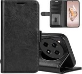 OnePlus 12R Hoesje - MobyDefend Wallet Book Case (Sluiting Achterkant) - Zwart - GSM Hoesje - Telefoonhoesje Geschikt Voor OnePlus 12R