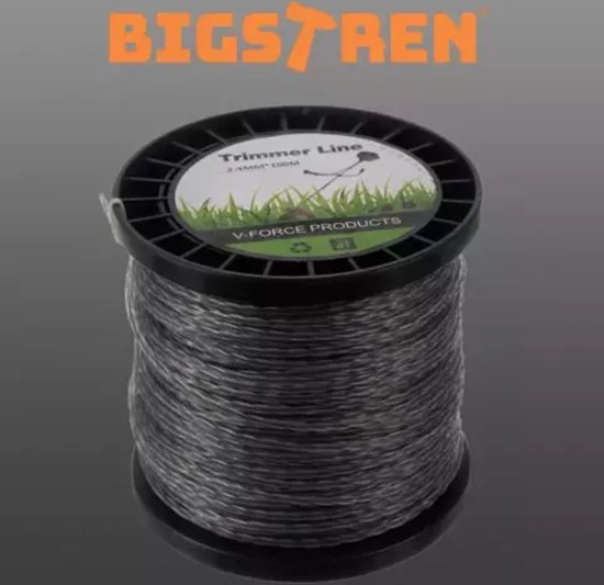 Bigstren Maaidraad 2.4 mm x 100 meter - Duurzaam en Krachtig voor Alle Bosmaaiers van Bigstren — afbeelding 3