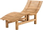 In And OutdoorMatch Chaise longue design Robert - 200x80cm - Banc en bois - Banc de jardin - Canapé lounge d'extérieur - Chaise longue