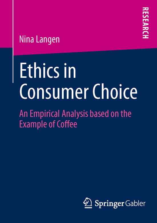 Ethics in Consumer Choice - cover