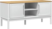 vidaXL-Tv-meubel-FLORO-114x43x55-cm-massief-grenenhout-wit