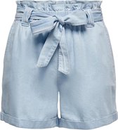 Only Broek Onlbea Smilla Hw Pb Loose Dnm Short 15255715 Light Blue Denim Dames Maat - M