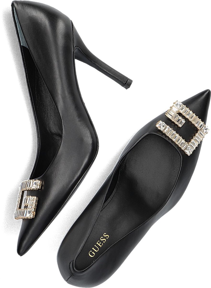 Guess Verhoog stijl met zwarte ritssluiting pumps Zwart Dames