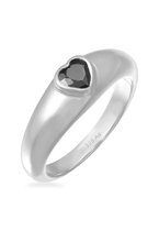 Elli Dames Ring Dames Band Hart Liefde met Zirkonia in 925 Sterling Zilver Verguld