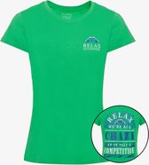 TwoDay dames T-shirt met backprint groen - Maat M